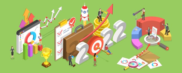 illustration-of-2022-target-digital-marketing-icons-green-background